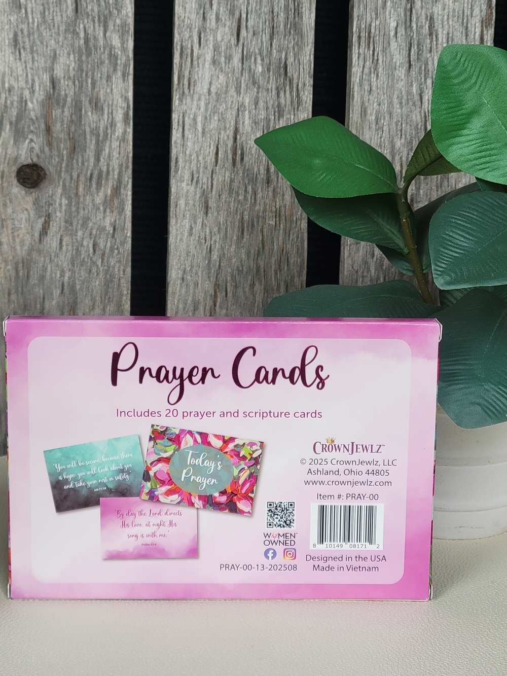 Pink Prayer Cards - 20 Scripture & Prayer Cards - Picture 3 of 3